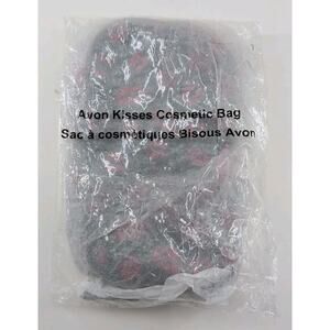 Avon Red Lips Makeup Bag Black With Red Kisses New 2015